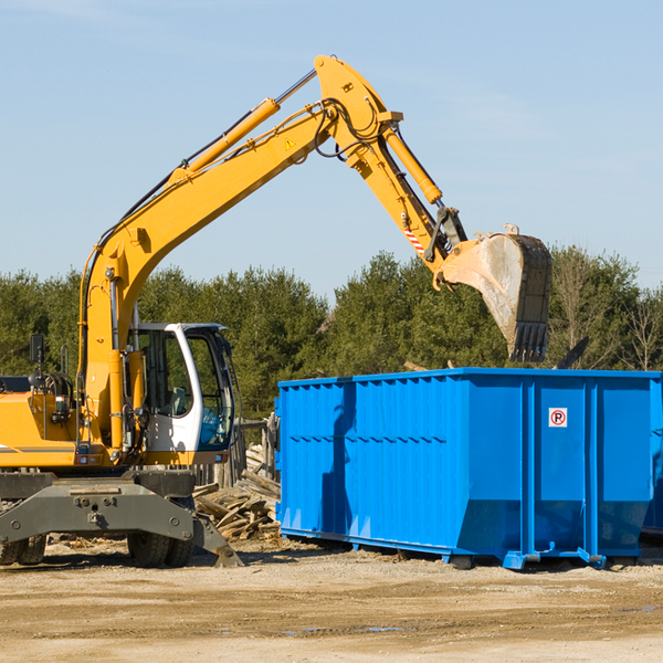 what size residential dumpster rentals are available in Wilmot WI